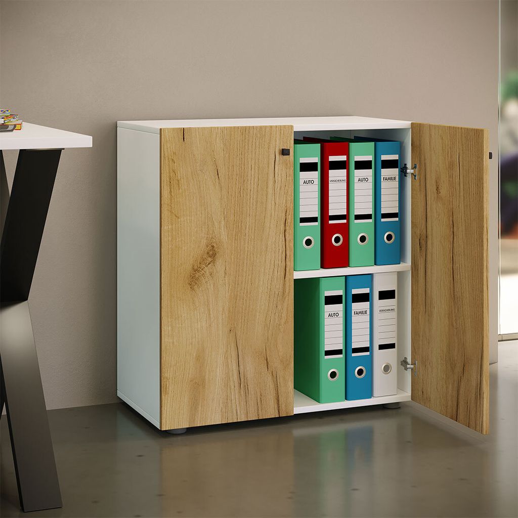 VCM Büroschrank mit 2 Fächern | moderner Aktenschrank mit Produktbild 