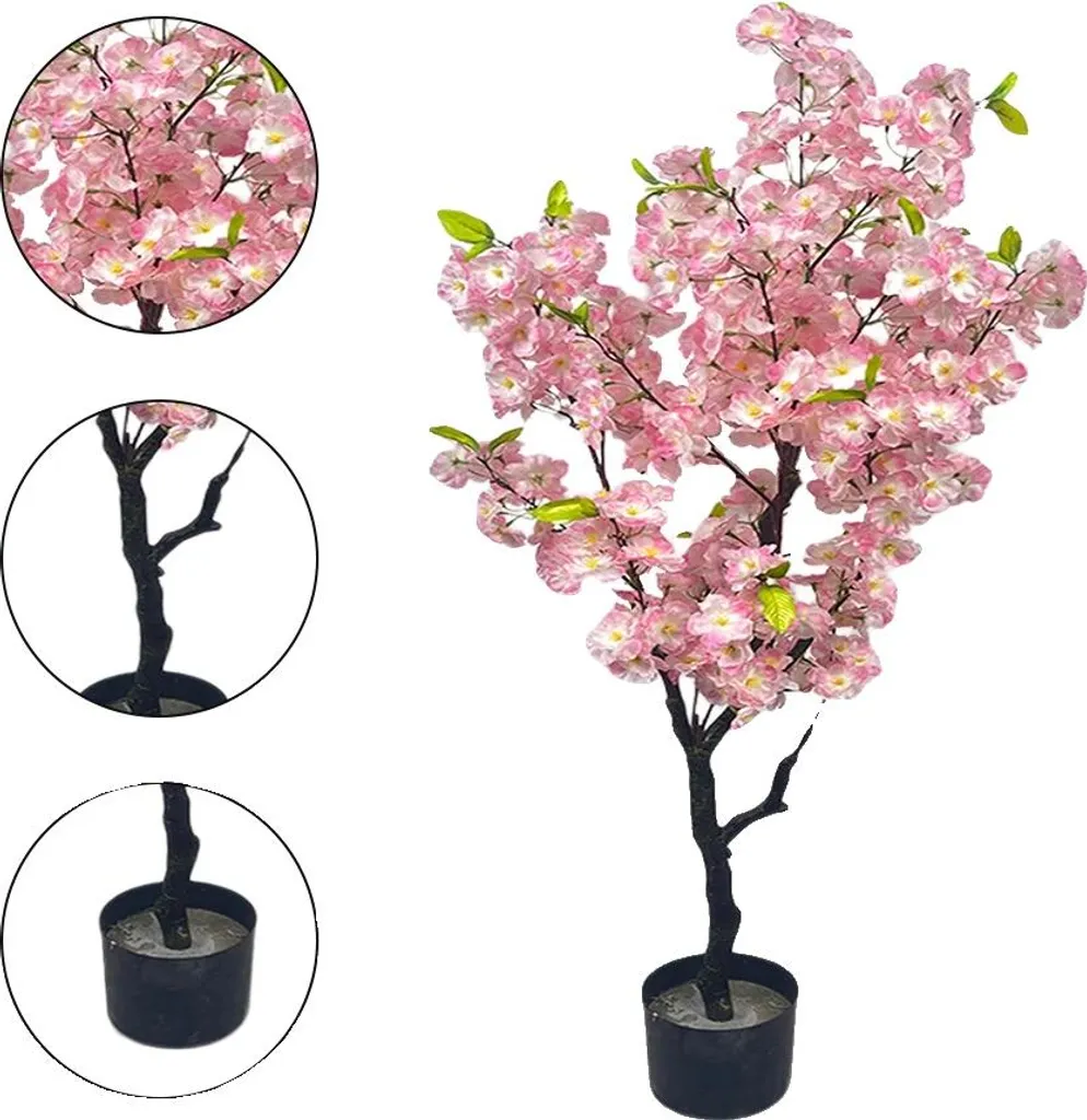 Décoration intérieure cerisier rose artificiel 120cm pour salon