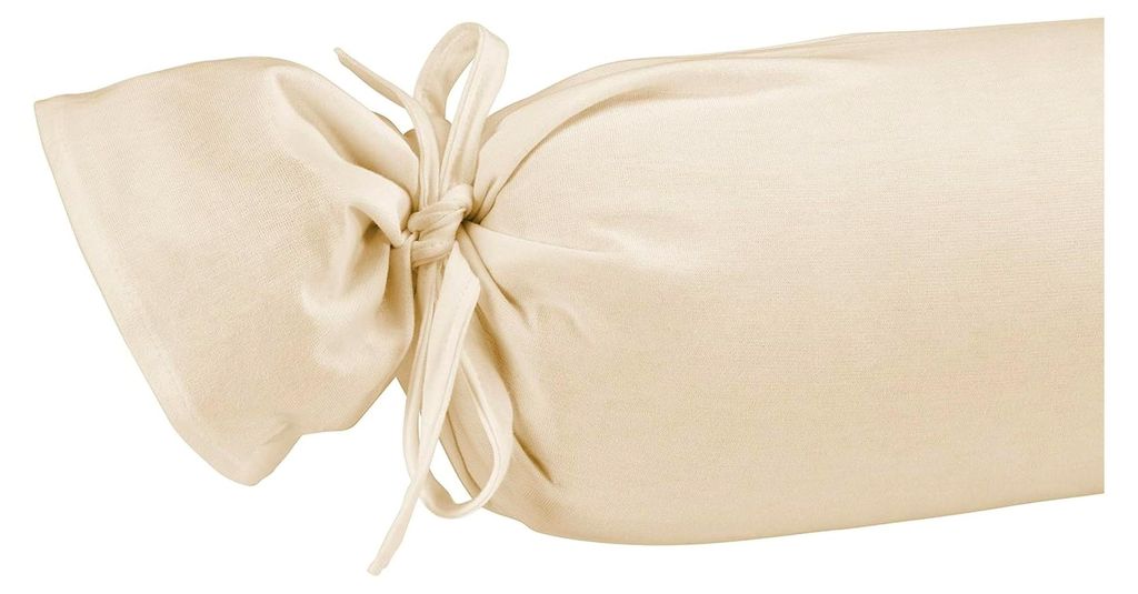 Nackenrollenbezug Feinjersey, gekämmte Baumwolle, 2x 15x40 cm, kitt