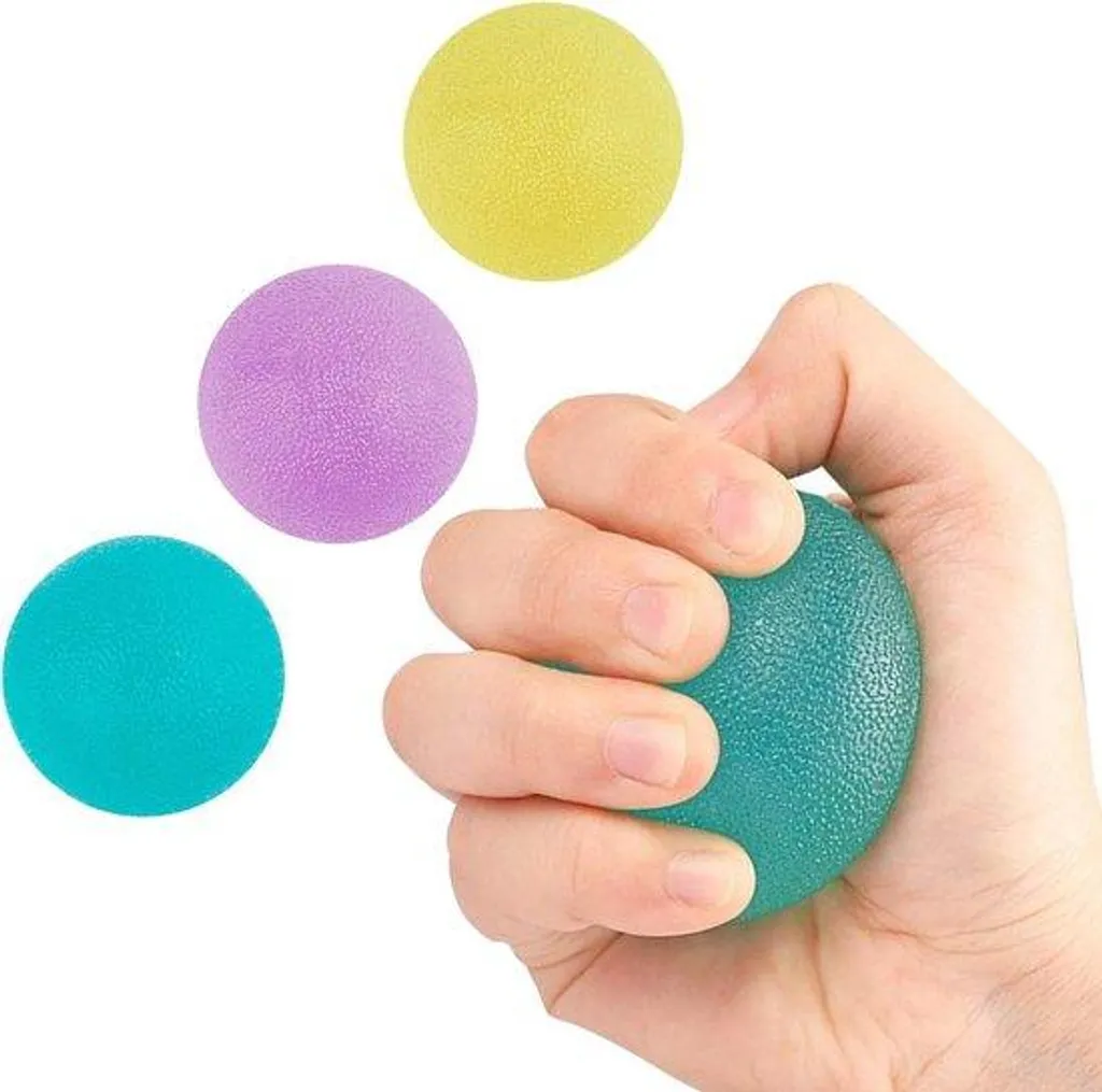 Balles de rééducation main et doigts - Pack de 3 densités pour la thérapie