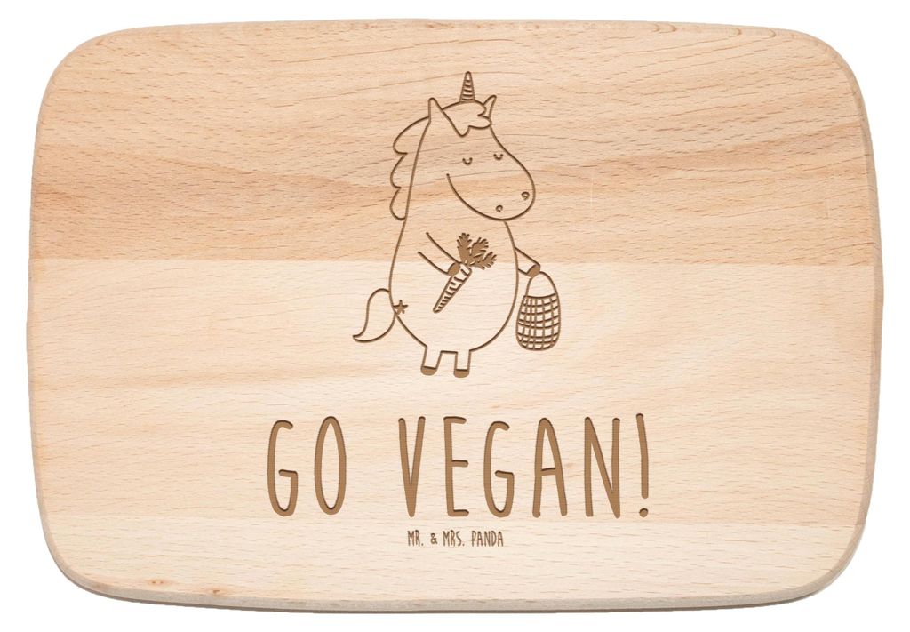 Mr. & Mrs. Panda Schneidebrett Einhorn Vegan - Transparent - Geschenk, Gesund essen, Rohkost, Veganer, jausenbrett, schneidbrett, Unicorn, küchenh...
