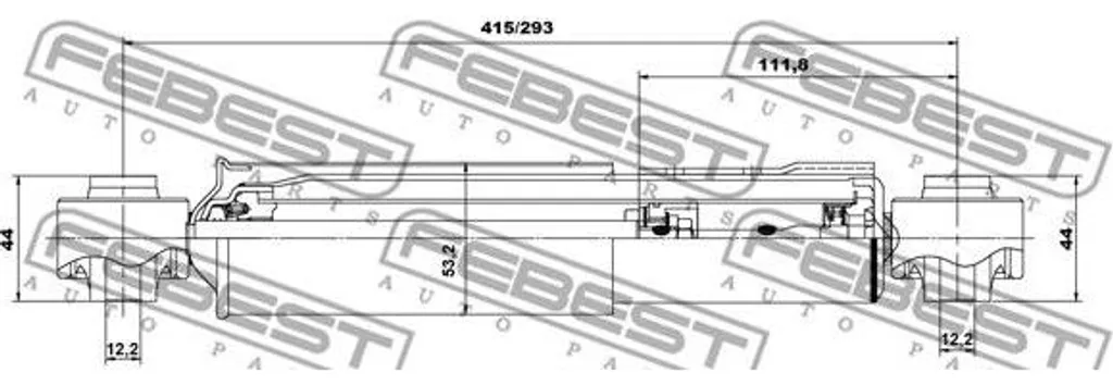 Amortisseur FEBEST 01650975R OE 1A15368E compatible avec RAV 4