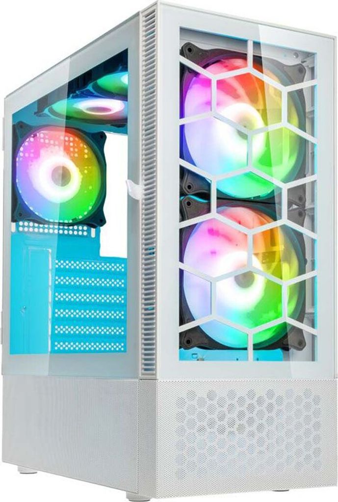 Kolink OBSERVATORY MX, Midi Tower, PC, Weiß, ATX, micro ATX, Mini-ITX, Stahl, Gehärtetes Glas, Gaming