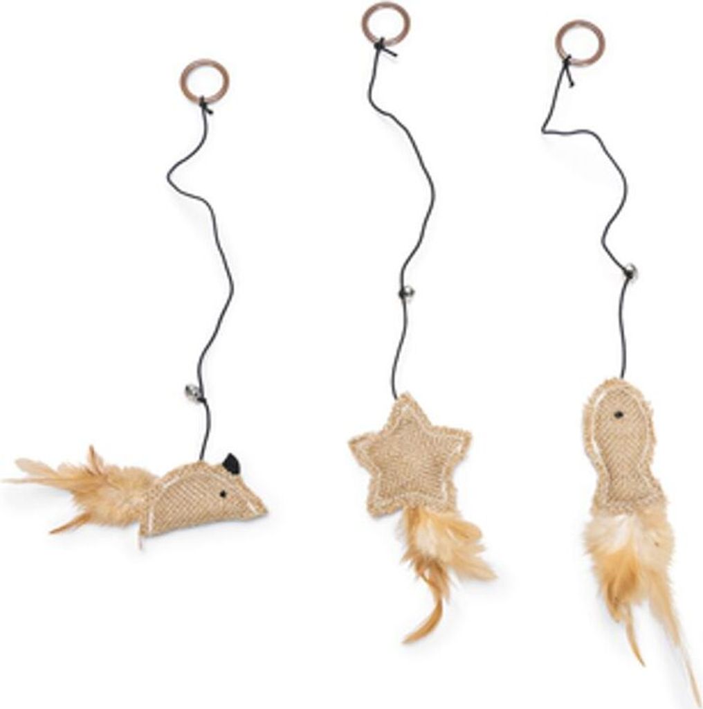 Karlie Twinies - Katzenspielzeug - Textil/Feder - Natur