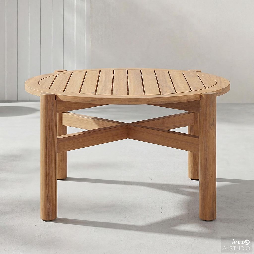home24 Loungetisch - Akazie Massiv - Akazie Braun Produktbild 