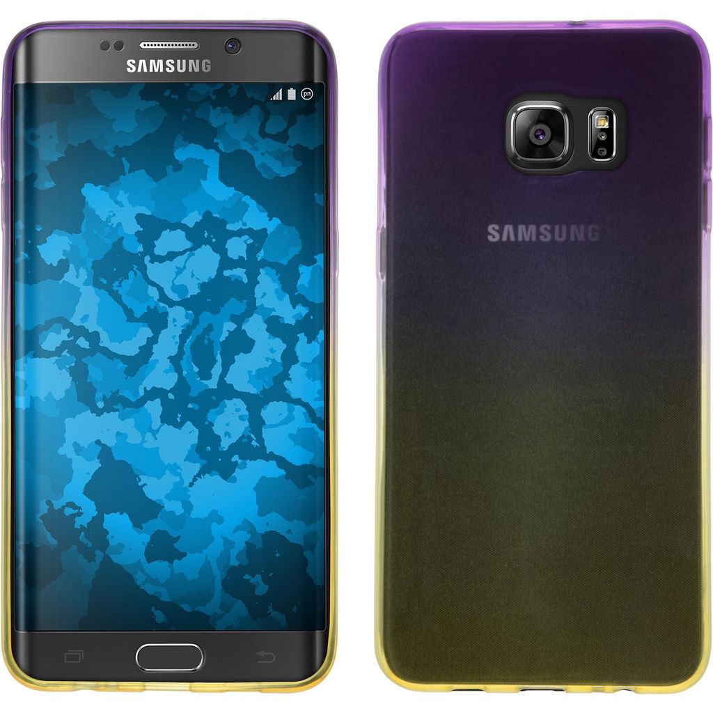 PhoneNatic Case kompatibel mit Samsung Galaxy S6 Edge Plus - Design:05 Silikon Hülle Ombrè Cover