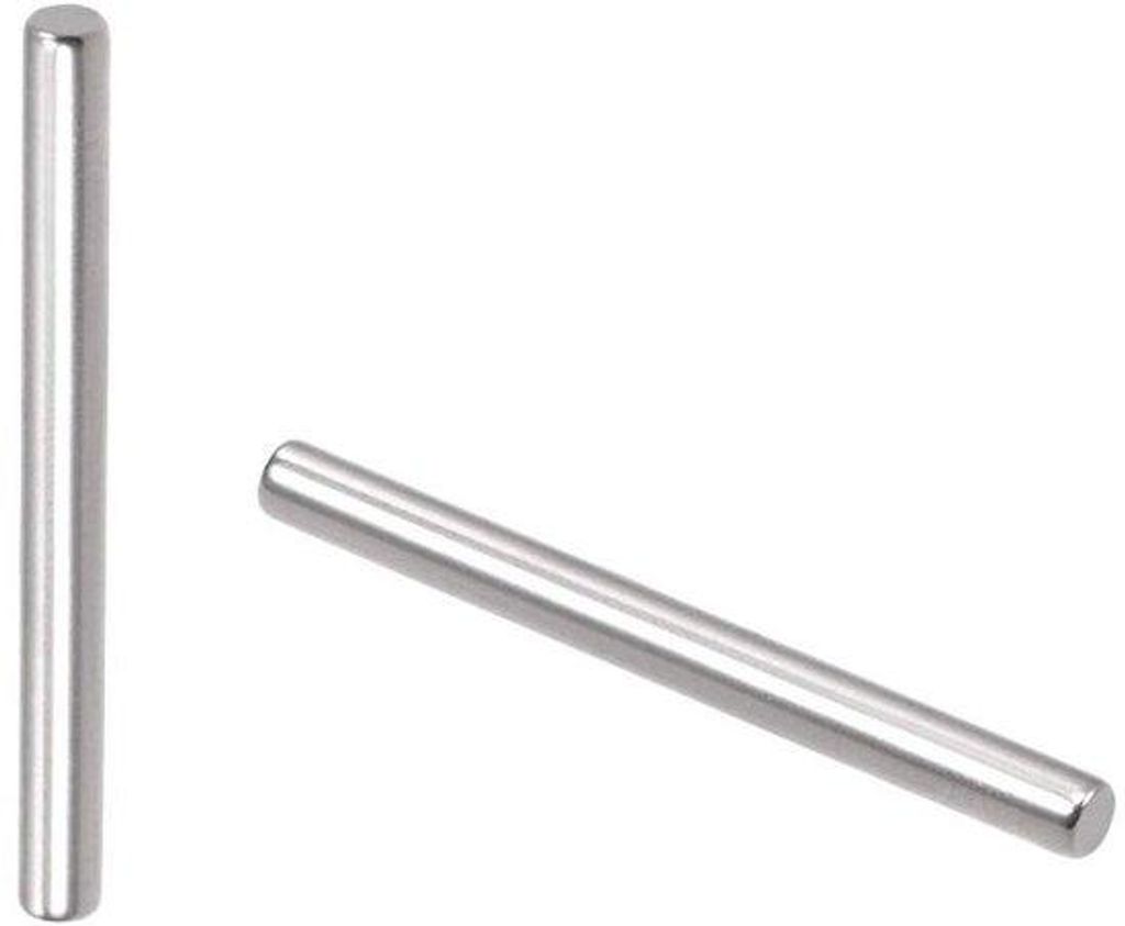 100 Stahl-Plattenhalter, silber, 2mm x 22mm - Dauerhaft und praktisch