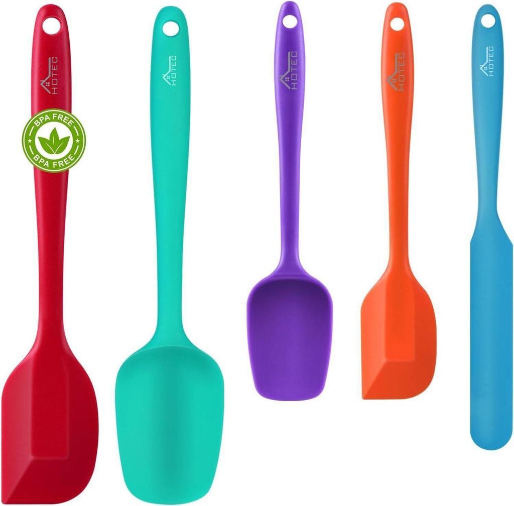 Hotec Teigschaber Set 5-teiliges Silikon Koch-Back-Mix-Tool Produktbild 