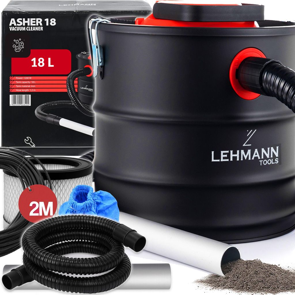 Odkurzacz Przemysłowy LEHMANN ASHER 18L bezworkowy mocny do Zdjęcie produktu 