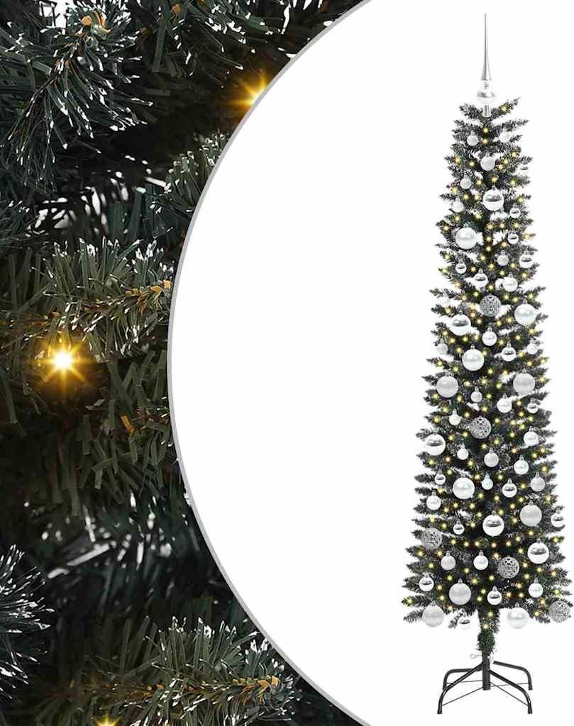 vidaXL Künstlicher Weihnachtsbaum mit 300 LEDs mit Ständer Grün 180 cm