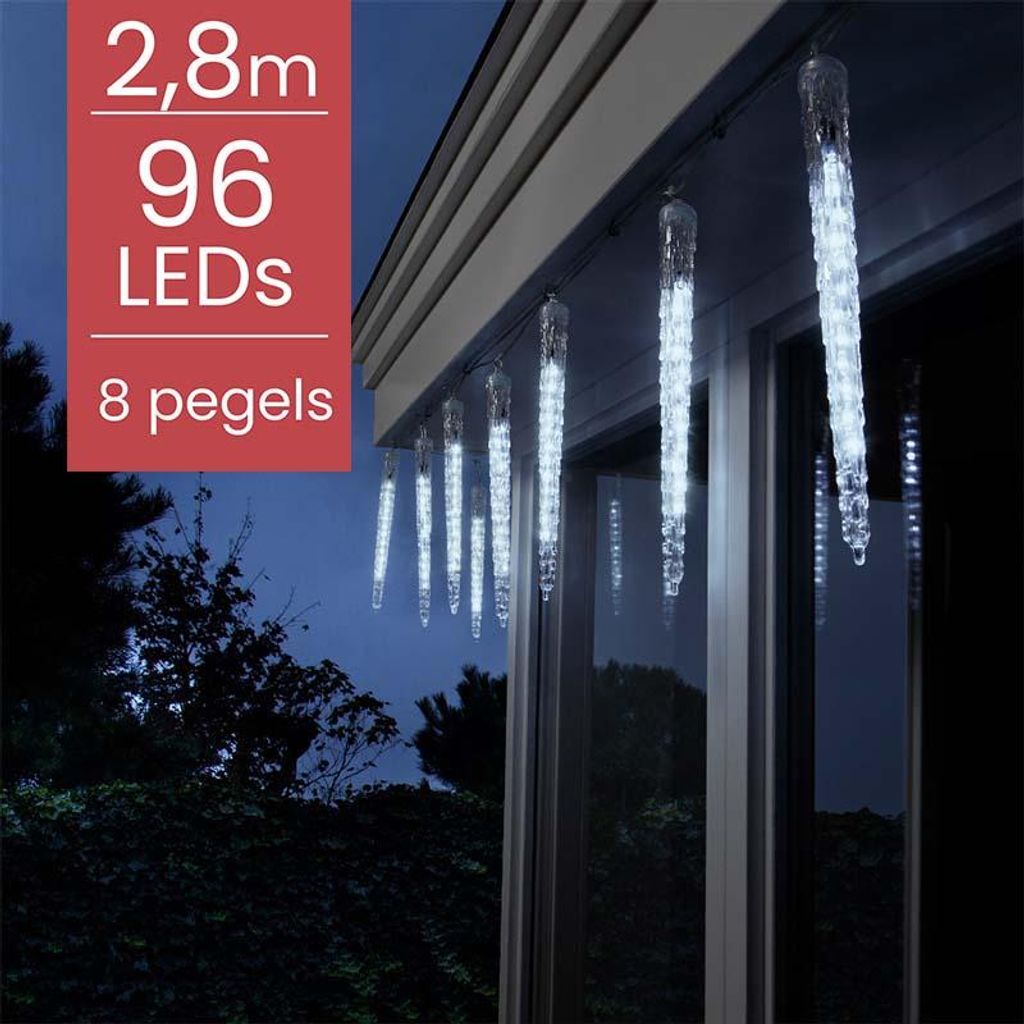LED Icicle Light Schneefallfunktion L.280cm 192L Produktbild 