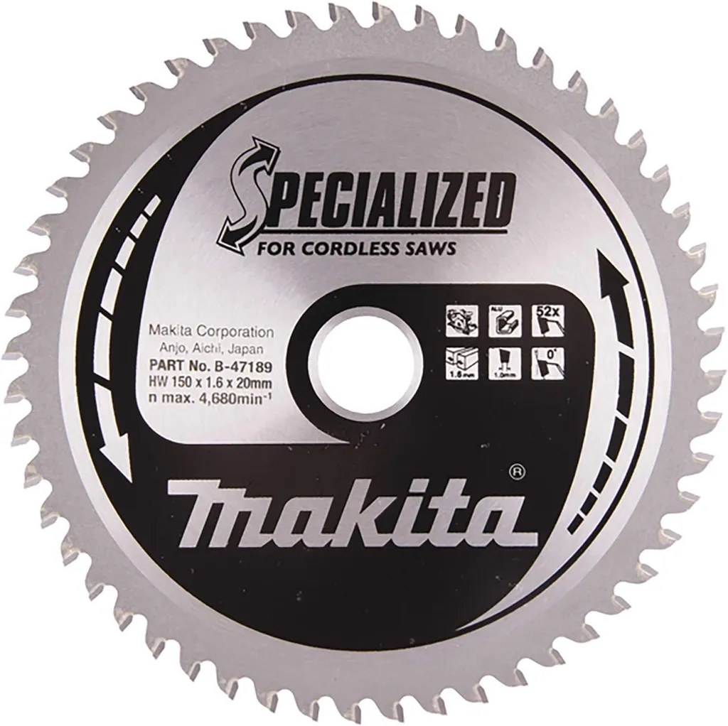 Coupez l'aluminium proprement avec la lame Makita 160x20mm 60 dents