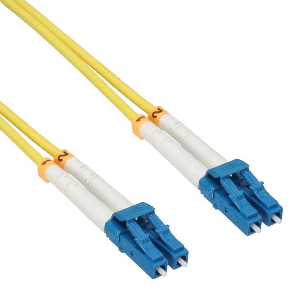 InLine LWL Duplex Kabel, LC/LC, 9/125μm, OS2, 25m, gelb