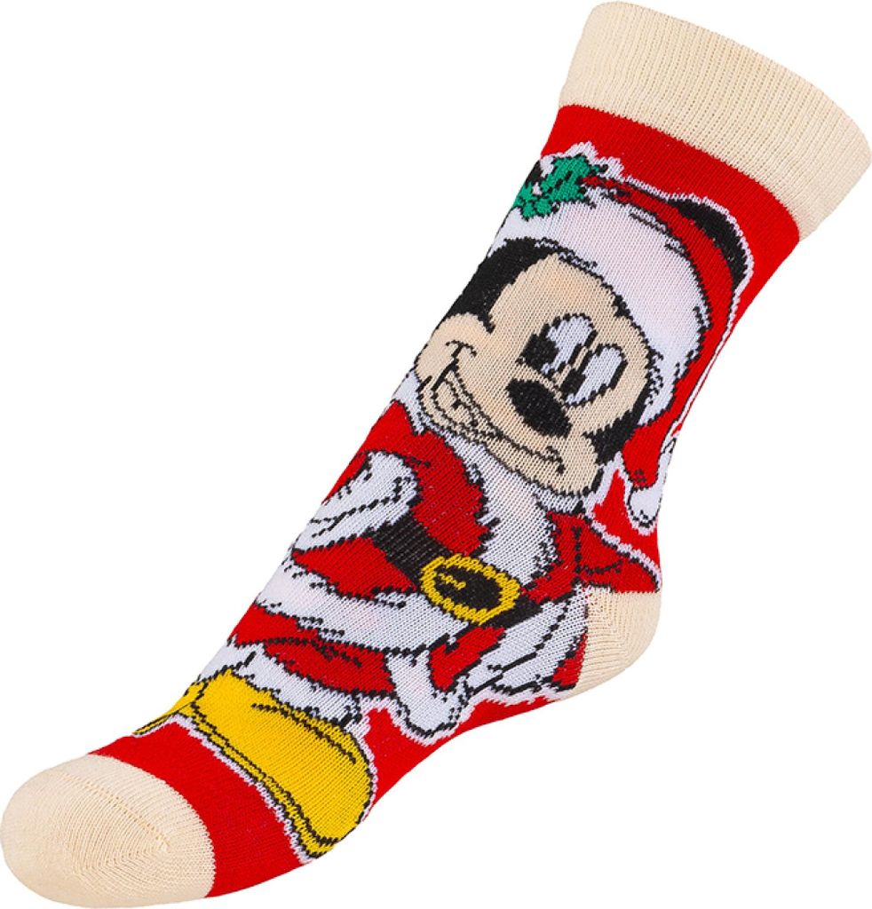 Kindersocken Mickey 2 - 27-30 - Rot,Beige