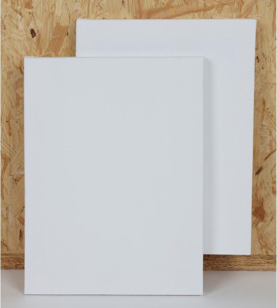 6x 2er Set Baumwoll-Keilrahmen Leinwand 18x24cm für Öl- und Acrylfarben
