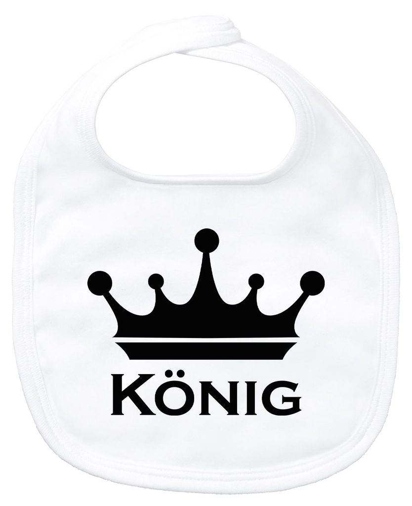 Huuraa Baby Lätzchen König Schützenkönig White Klettverschluss Baumwolle Latz Geschenkidee