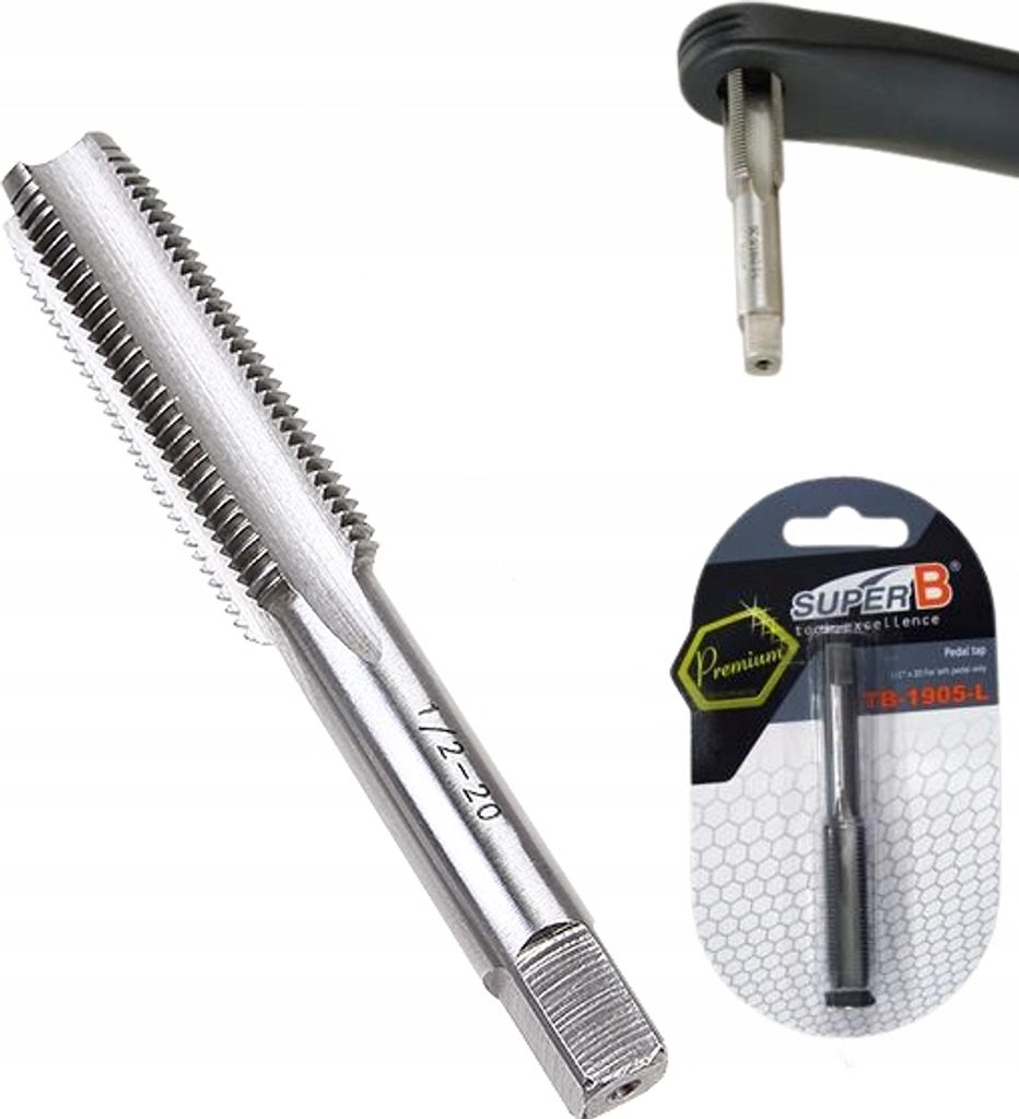 SUPER B Pedalgewindebohrer 1/2''X20 Linkes Pedal Produktbild 