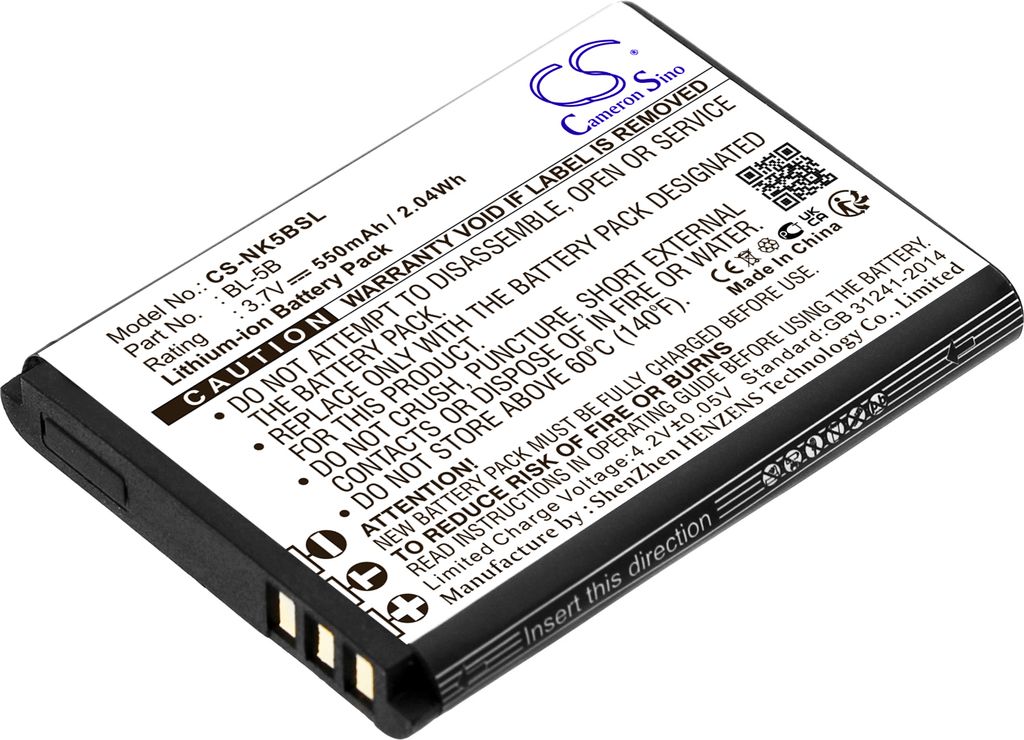 TECHTEK Akku Kompatibel mit [NOKIA] 2610, 3220, 3230, 5070, 5140, 5140i, 5200, 5300, 5300 XpressMusic, 5320 XpressMusic, 5500, 5500 Sport, 6020, 6021