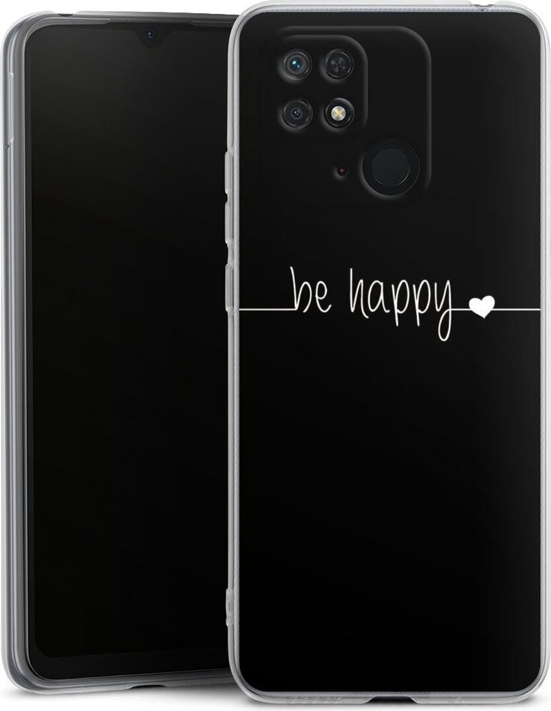 DeinDesign Handyhülle für Xiaomi Redmi 10C Silikon Hülle Case Smartphone Schutzhülle Glück Sprüche Statement