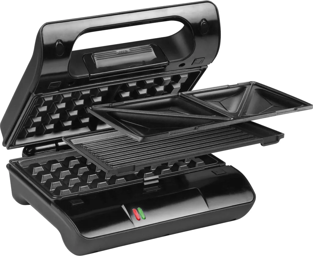 Croque-gaufre-gril Princess 117002-01-001 3 plaques interchangeables