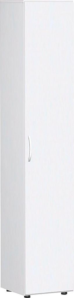 Geramöbel Flügeltürenschrank mit Standfüßen, Griff links oder rechts, inkl. Türdämpfer, nicht abschließbar, 400x420x2160, Weiß/Weiß, S-34...