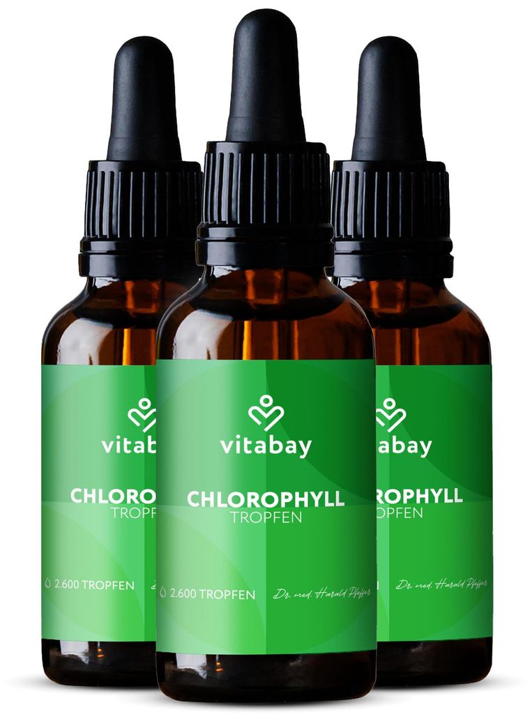 Vitabay Chlorophyll Tropfen 300ml - 400mg Liquid Produktbild 