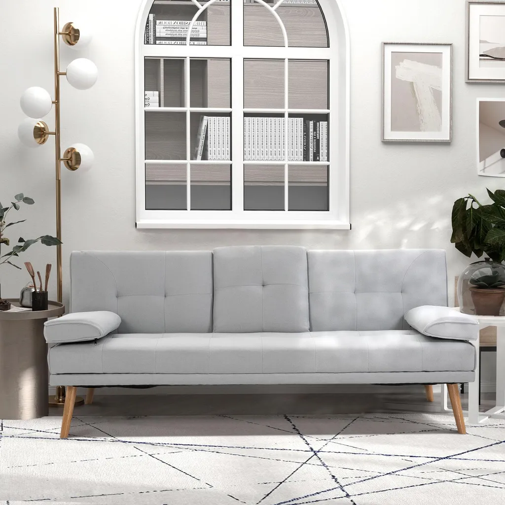 Canapé convertible confortable gris 3 places pour optimiser petit espace - 2