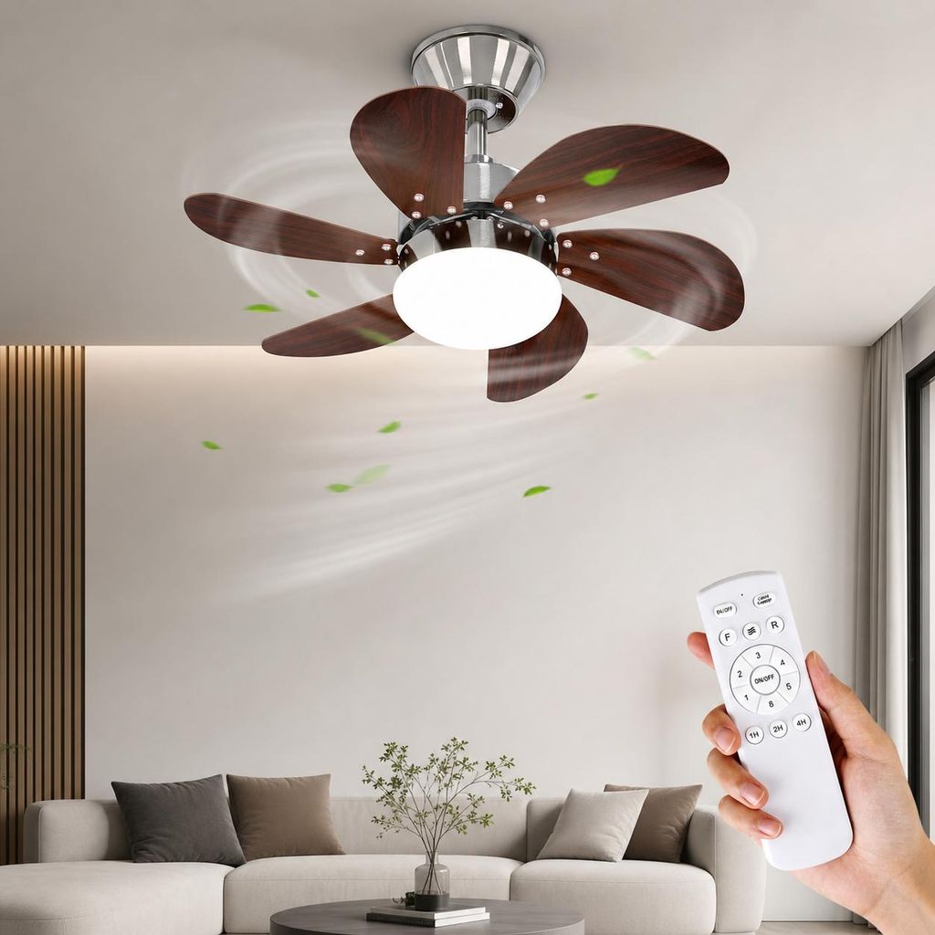 ZMH Ventilateur de plafond avec lumière et télécommande Image du produit  Image générée par une IA