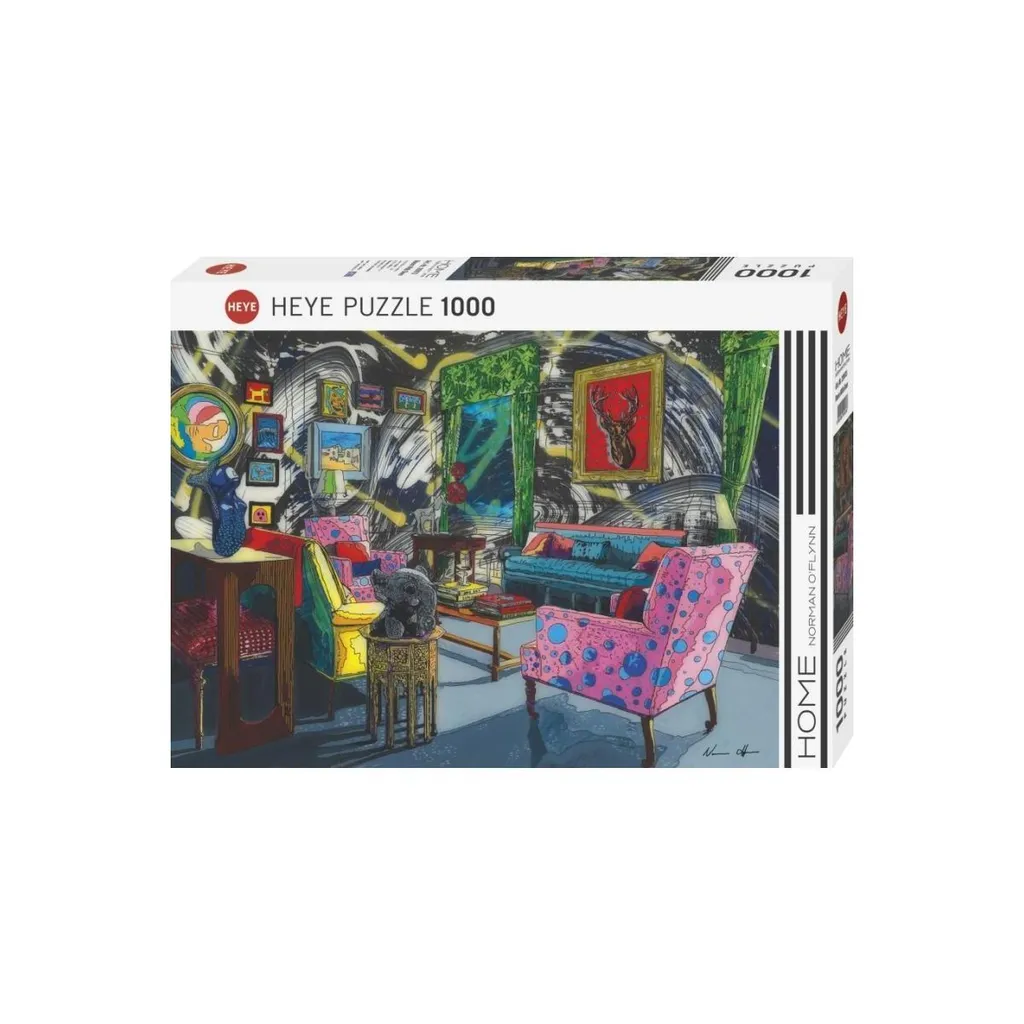 Puzzle Heye 1000 pièces contre le stress : scène Chambre avec cerf