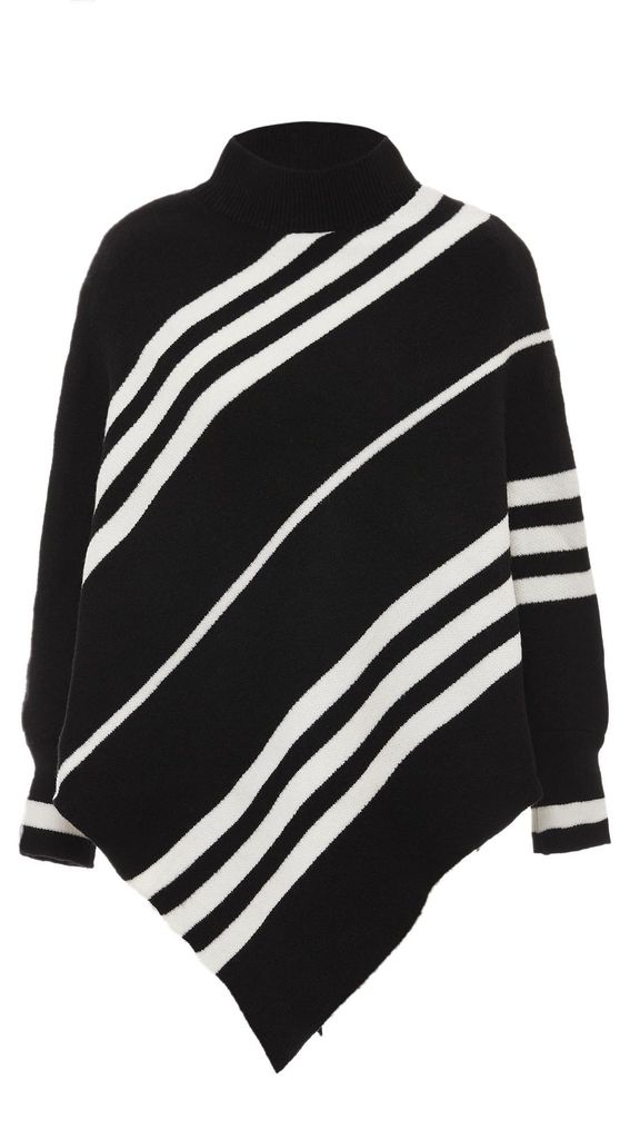 dulcey damen poncho - Schwarz, M