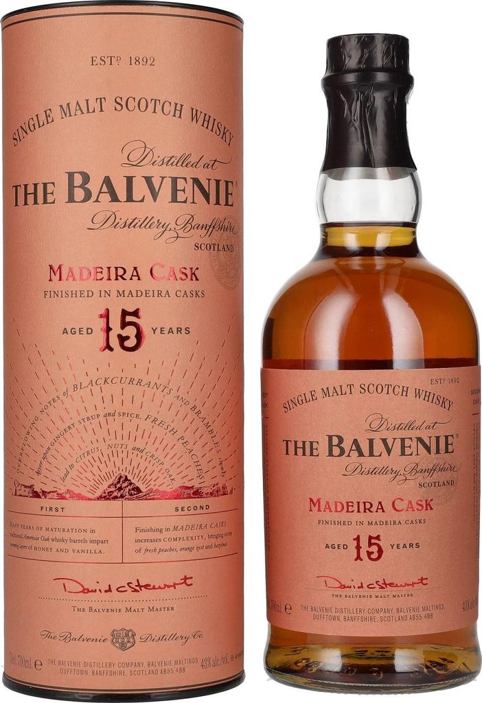 Balvenie 15 Years Madeira Cask + Box 700ml 43% Vol. Produktbild 