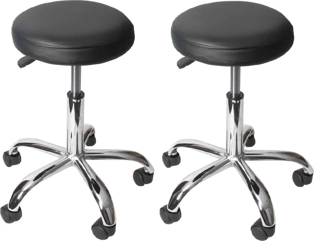 Siège de travail pour cabinet médical ou salon de coiffure lot de 2 noirs