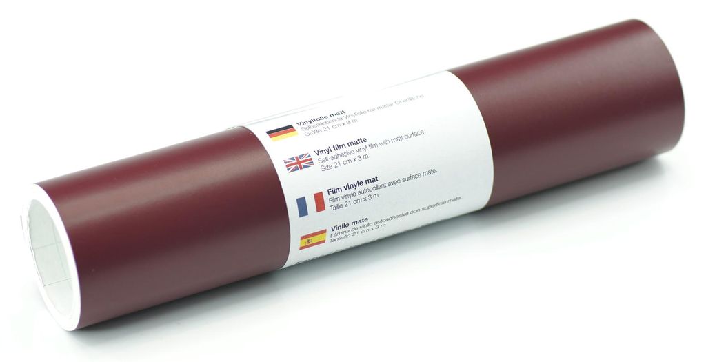Kreativplotter Vinylfolie matt BORDEAUX 21x300 cm Produktbild 