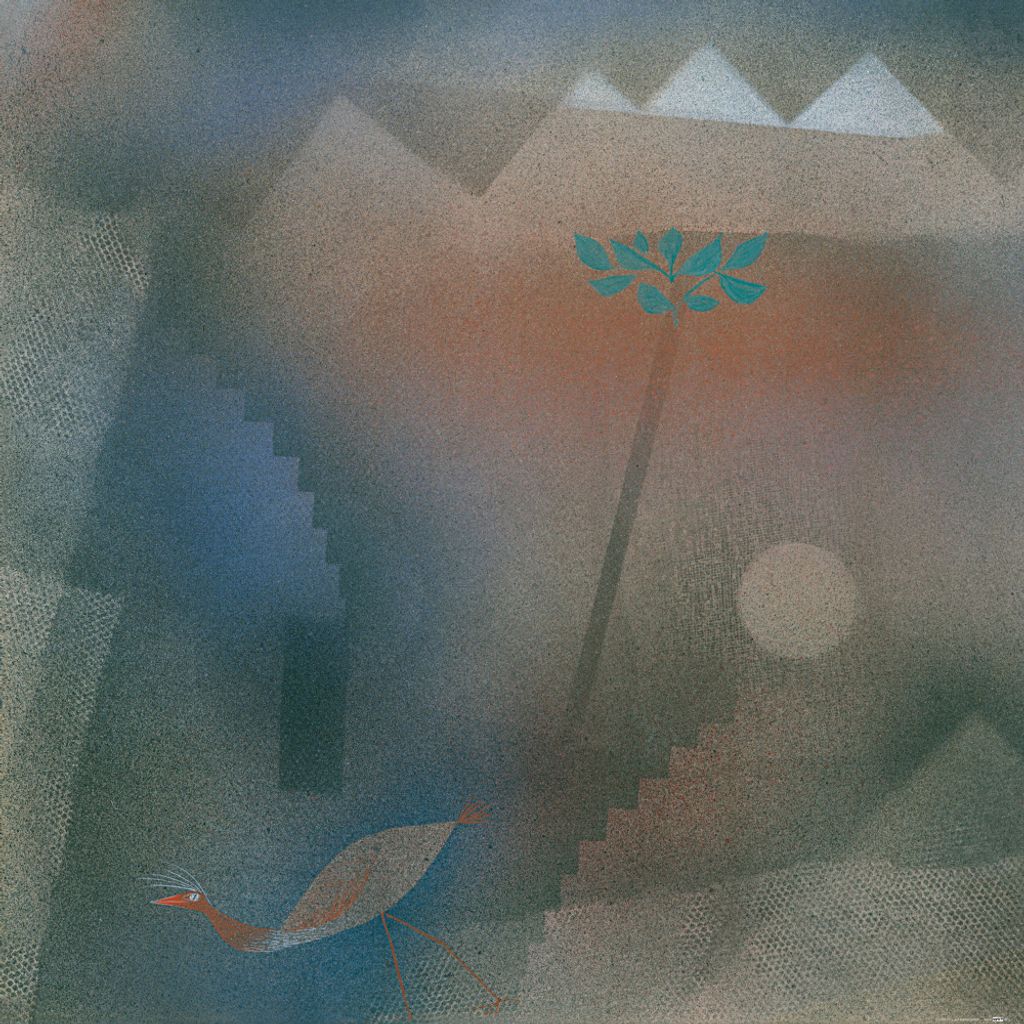 Paul Klee Kunstdruck Bild - Abwandernder Vogel, 1926 (70 x 70 cm)