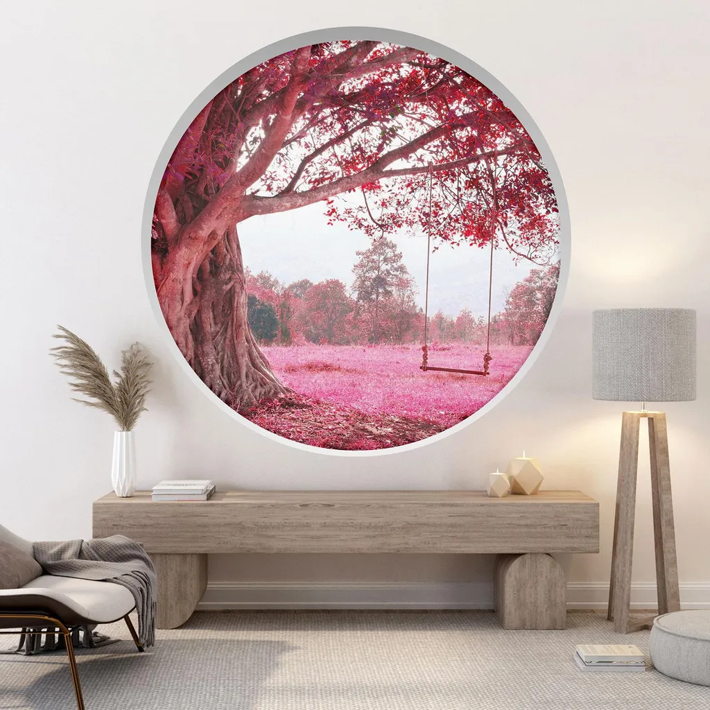 Agrandir une Pièce Sombre avec le Sticker Arche Trompe l'oeil 130 cm