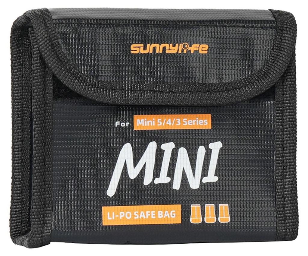 Akku Sicherheitstasche für DJI Mini 5 / 4 / 3 Serie Drohnen Zubehör Schwarz