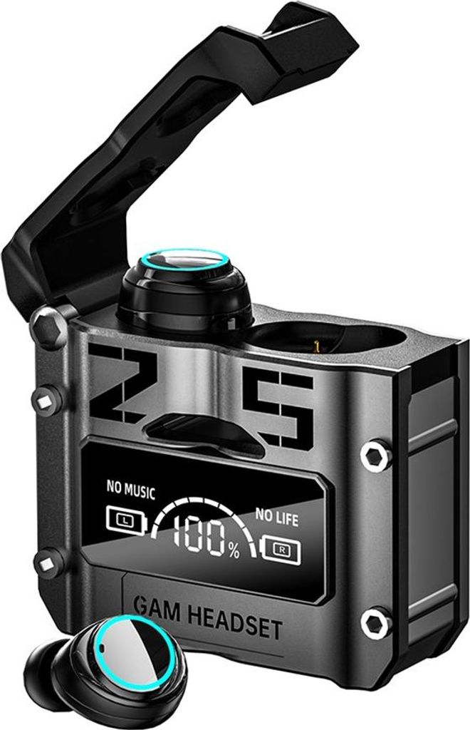 INF Schwarze Kabellose Bluetooth 5.0 Ohrhörer - In-Ear Kopfhörer mit Mikrofon
