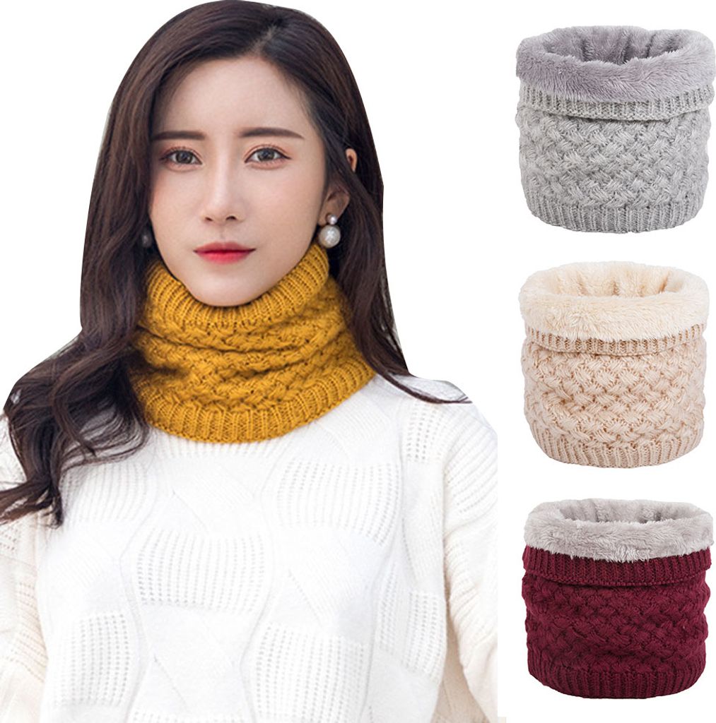 Warmer Winter-Schal Herbst Schal Einfarbig Rosa Winterschal Produktbild 1