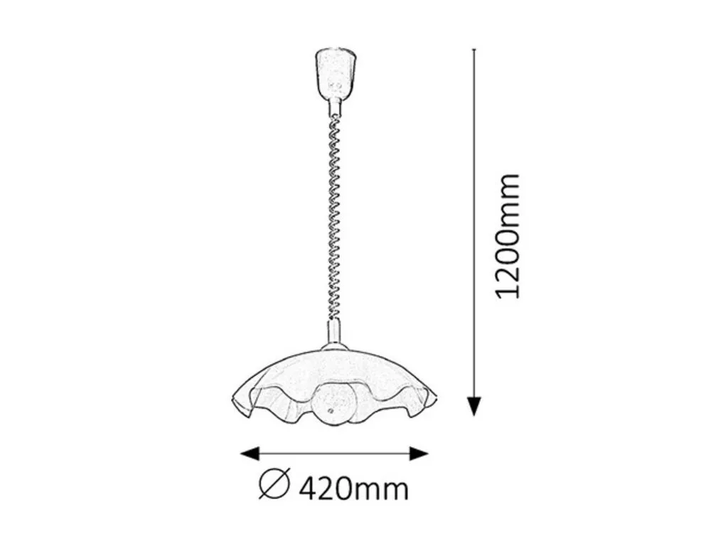 Suspension Blanche 420mm Rabalux 4675 : Éclairage Large Style E27