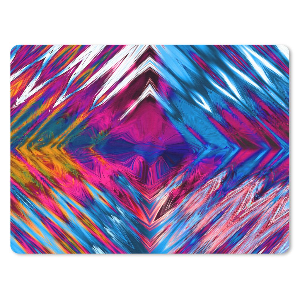 MuchoWow Mauspad Mousepad Kunst - Diamanten - Psychedelisch 23x19 cm - Mousepads - Maus Mat - Pad - Mausunterlage - Schreibtischunterlage - Mauspad