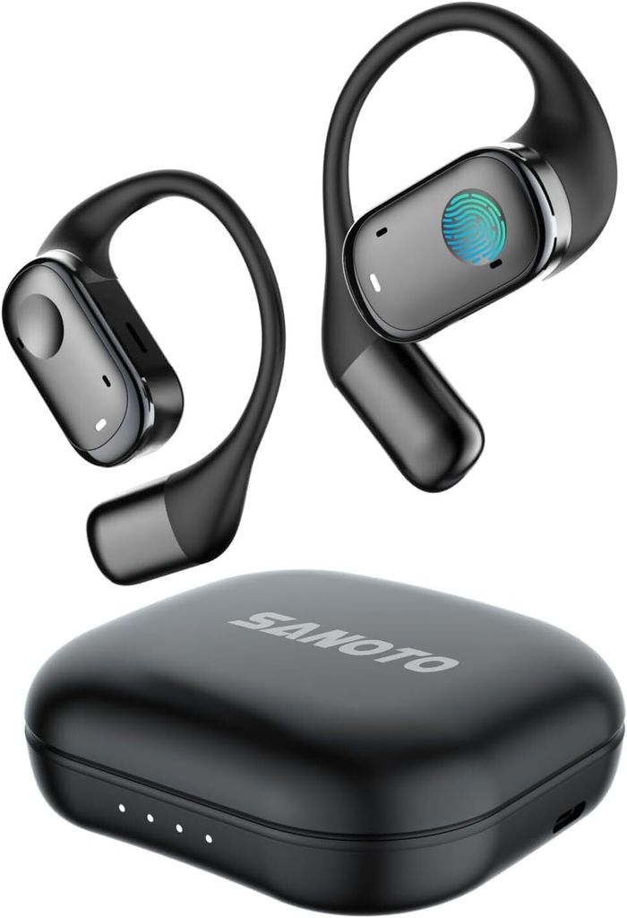 Open Ear Kopfhörer Bluetooth 5.3, Touch Control, Air Conduction Ohrhörer, Kabellose Sportkopfhörer, IPX6 wasserdicht, 30H Spielzeit,Ideal für B...
