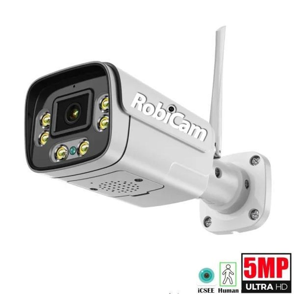 RobiCam 6006, bulletcamera iCsee, WiFi, 5MP, metalen Productafbeelding 
