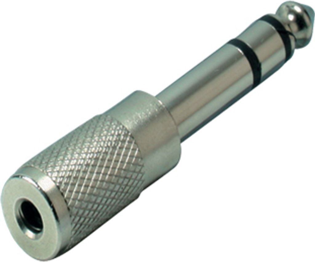 Audio Adapter 6,3mm Klinke Stereo Stecker auf 3,5 mm Stereo Buchse, Metall, Good Connections