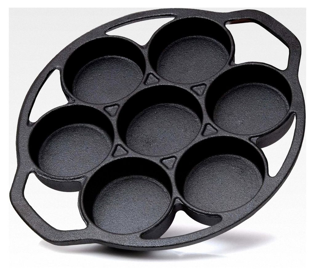 Muffinbackform aus Gusseisen für 6 Muffins - Cupcake-Form für Grill, Ofen und Dutch Oven - Antihaft Muffinförmchen mit Henkel