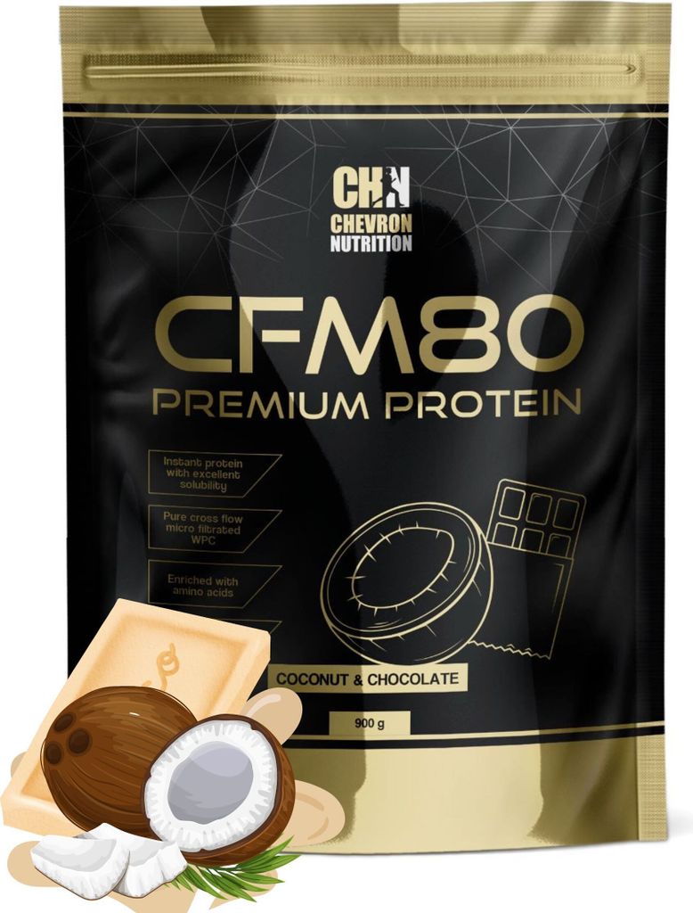 CFM80 Premium Protein 900 g weiße Schokolade und Kokosnuss