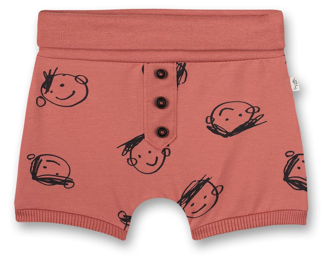 Sanetta Pure Uni-Shorts rot Gesicht 56