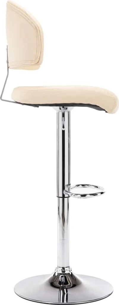 Sgabello Bar vidaXL Bianco Crema - Eleganza in Ecopelle per Bancone