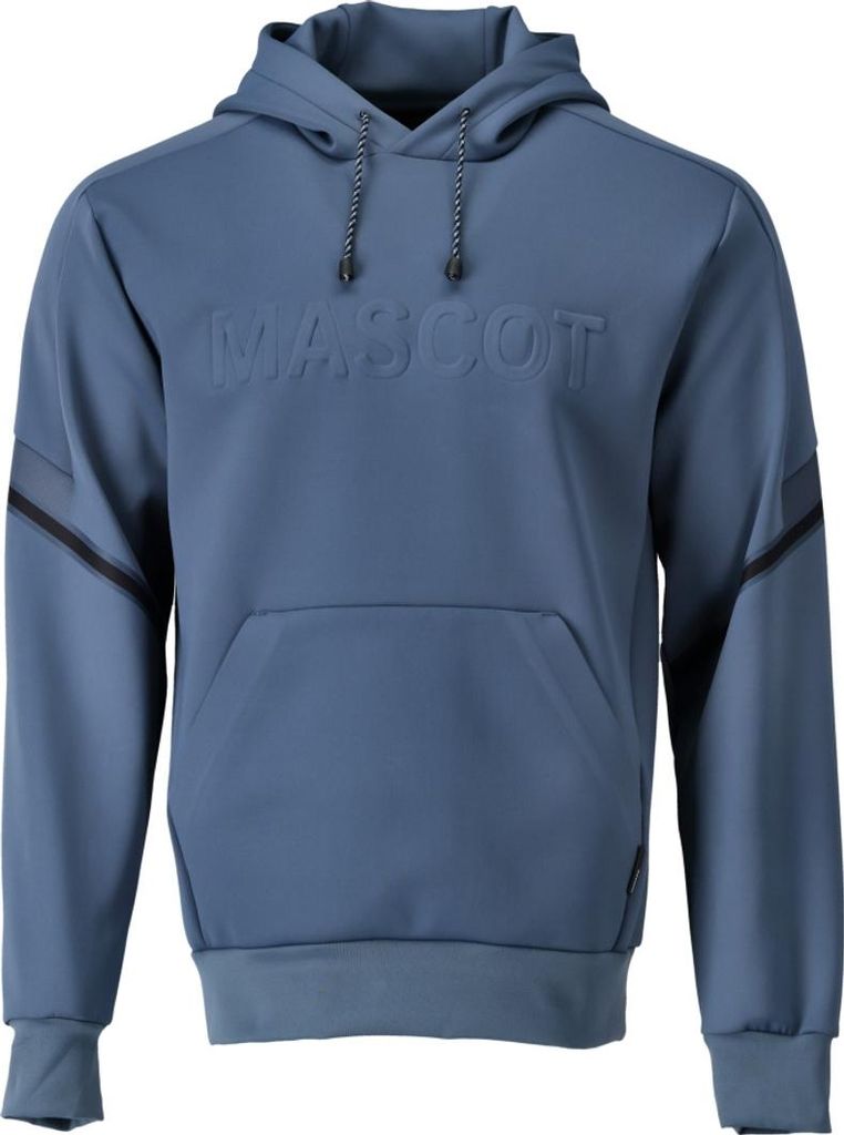 MASCOT Customized Fleece-Arbeitskapuzenpullover - 22186-608-Blau Grau-L