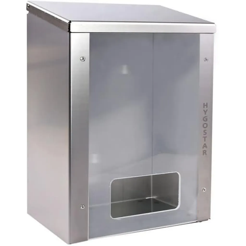 HYGOSTAR 88939 Distributeur en Acier Inoxydable et Plexiglas Argent