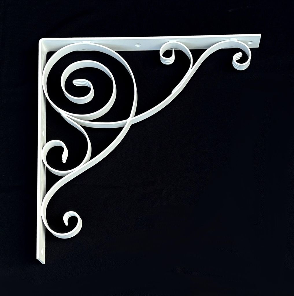 Wspornik 50x50 cm głowica zawiasy biały kute żelazo metal Zdjęcie produktu 